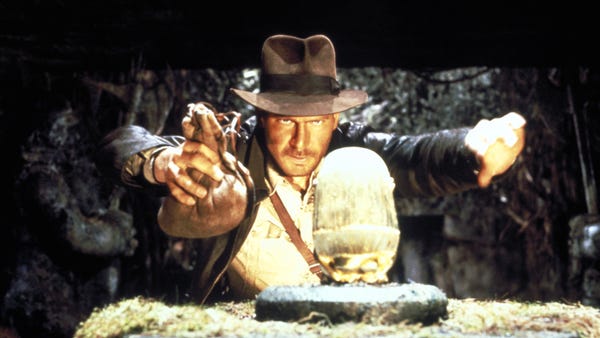 Indiana Jones, played by Ford, is getting ready to