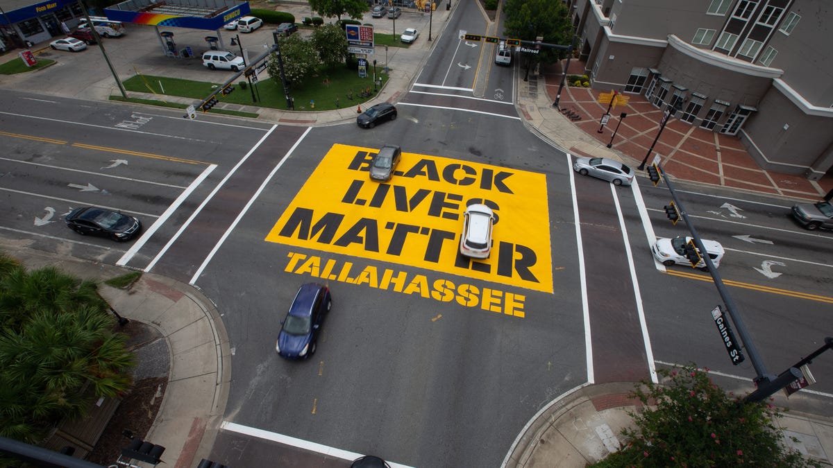 Black Lives Matter Mural Comes To Tallahassee Intersection