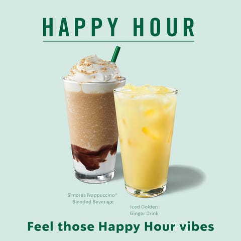 Starbucks Happy Hour promotion.