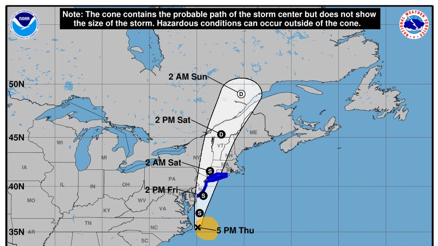 Warnings issued for Jersey Shore as Tropical Storm Fay set to bring rain, wind, tornadoes - USA TODAY