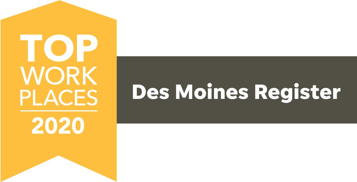 Top Workplaces 2020 Des Moines Logo