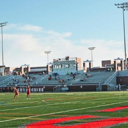 Braves Field at Canandaigua Academy features the logo used for sports teams and activities in the district.