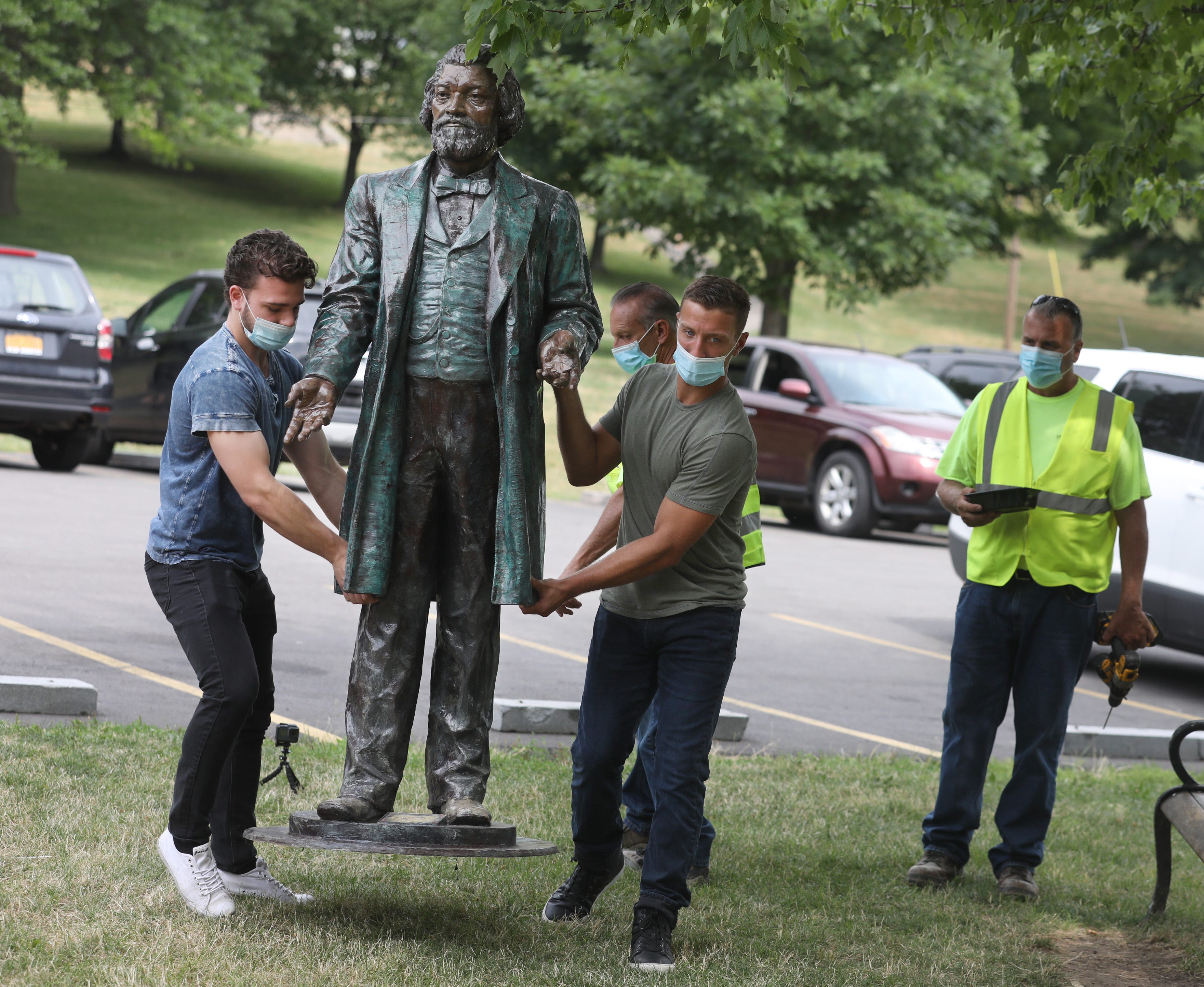 Frederick Douglass statue vandalized in Rochester NY