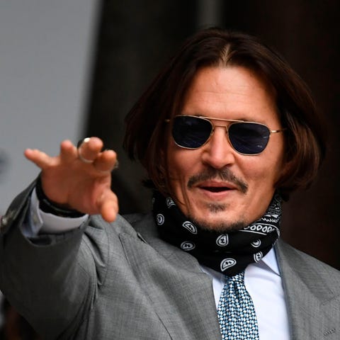 Johnny Depp arrives on day eight of his libel tria