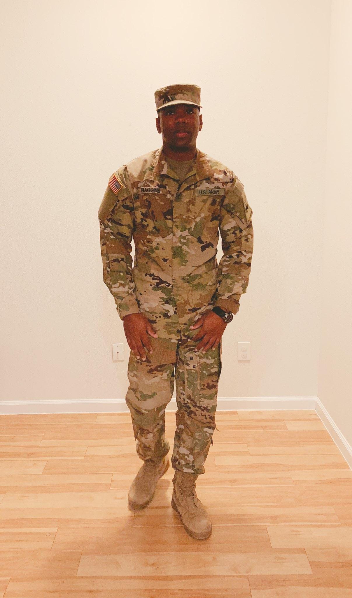 Army veteran Lejuan Haggins of El Paso, Texas, works as a delivery driver and his wife is a student. The couple, who rely on daycare services for their young children that is provided to military vets by the city's YWCA, say they feel comfortable that the organization's various virus protocols will keep their children and themselves safe.