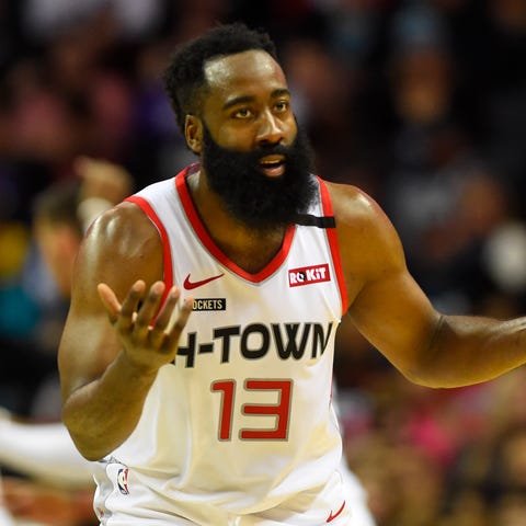 Houston Rockets guard James Harden during a March 