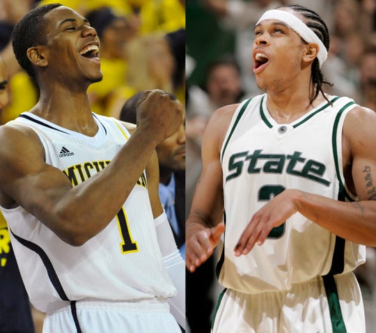 Glenn Robinson III, left, and Shannon Brown are the highest-ranked recruits for Michigan and Michigan State, respectively, in the 247Sports ranking era.