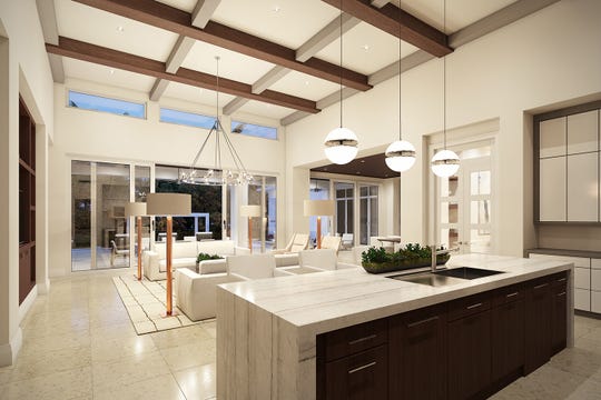 The Portmore model’s clerestory windows welcome additional light into the 4,059-square-foot home.