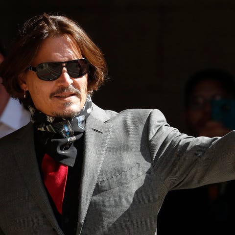 Johnny Depp arrives at the High Court in London, T