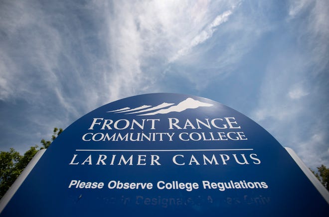 A sign welcomes guests to Front Range Community College in Fort Collins, Colo. on Wednesday, July 22, 2020.