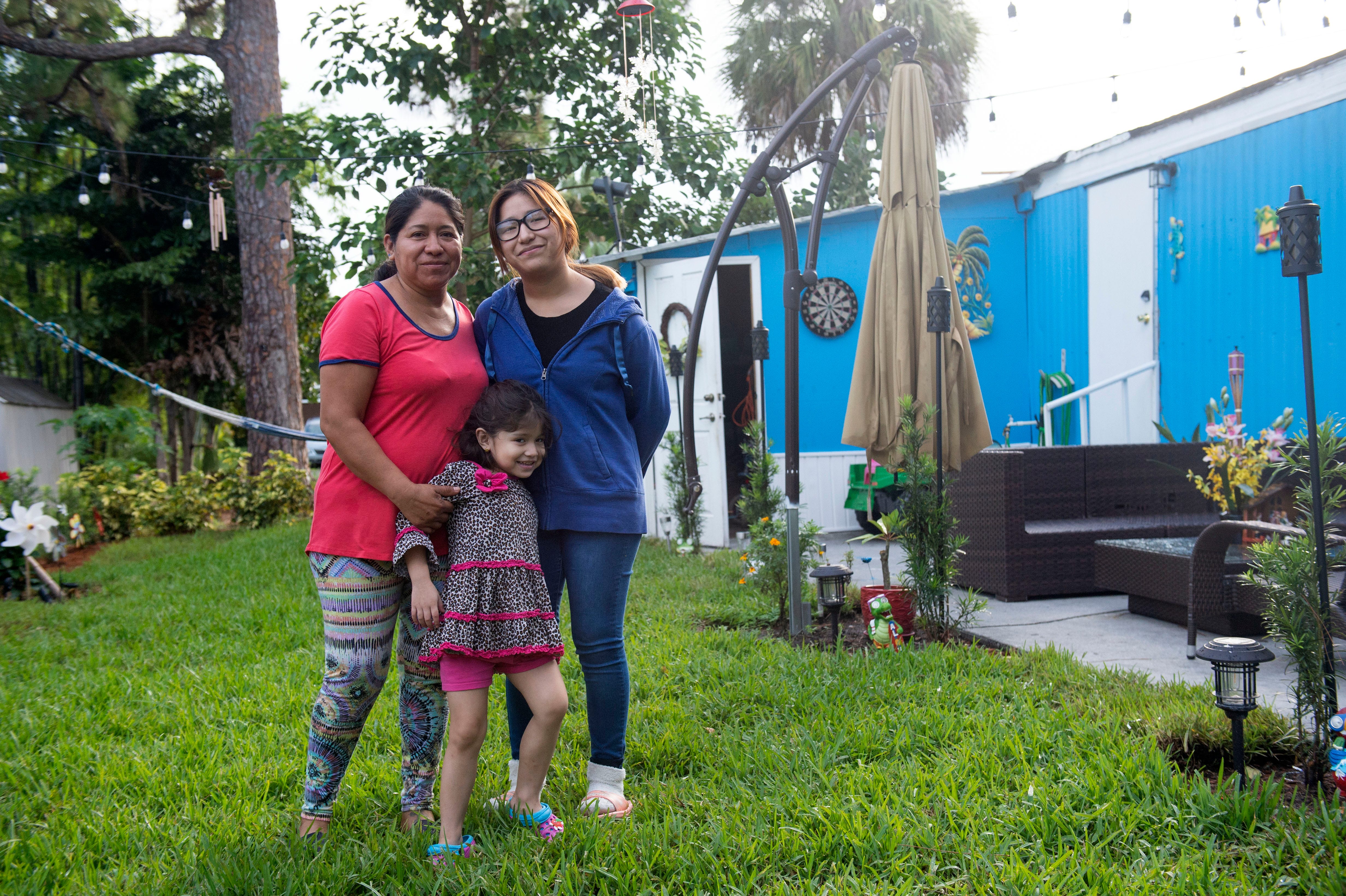 Maria Morales is mother to Grace Hernandez, 4, who is entering pre-kindergarten, and Leslie Morales, 14, who is entering eighth grade at Indiantown Middle School in Florida. Morales has decided to keep her daughters at home to attend school virtually this year because "it's safer at home," she said. “I think it’s OK that schools are reopening, but I think every family should make their own decision.”