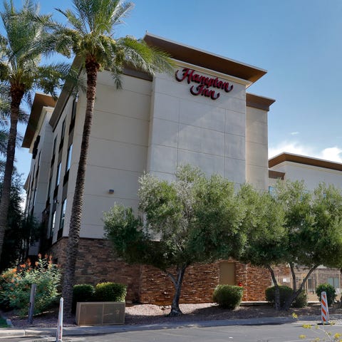 A Hampton Inn is shown  July 21, 2020, in Phoenix.