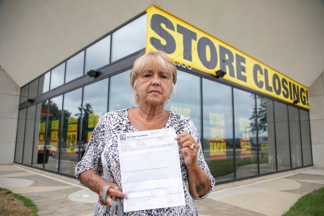 Nancy Blondale-Wagner of Novi visited the former Art Van Furniture store in Bloomfield Township last Wednesday to see whether it would honor her $688.99 purchase of a recliner in February that was never delivered. She was told no, but the store changed its policy later that day to honor such requests.