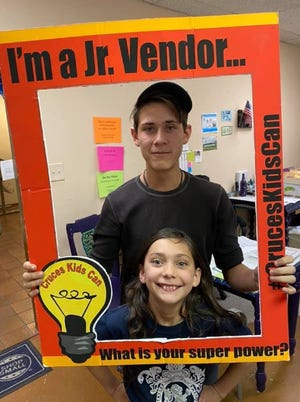 Eaven Rogers and Susan Crosier are participants in the Jr. Vendors program with Cruces Kids Can.