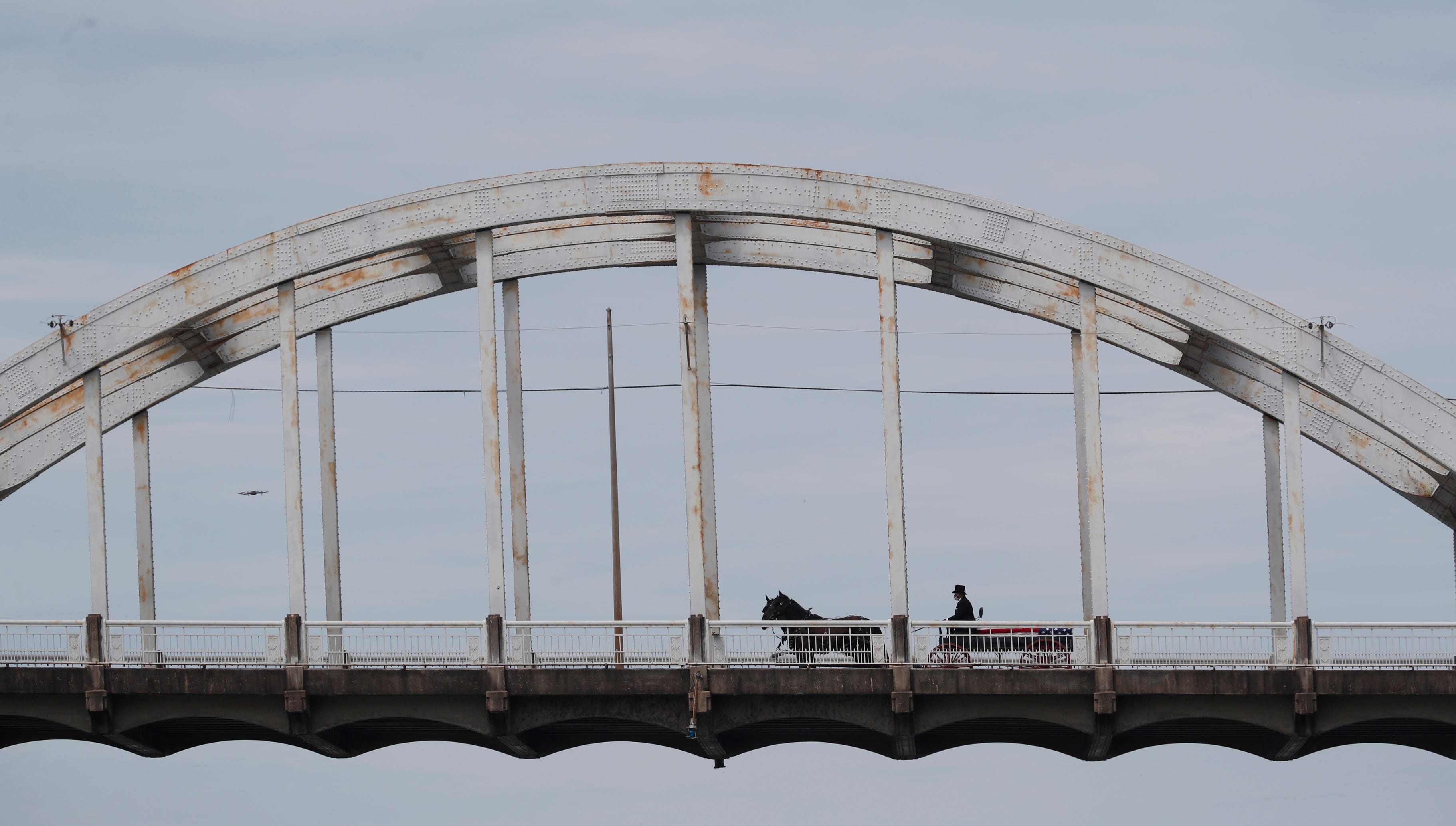 John Lewis on Edmund Pettus Bridge Photos, videos show final crossing