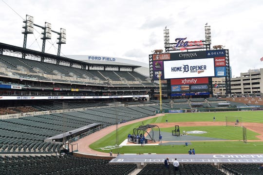 The Tigers and Royals will play Monday night inside a near-empty Comerica Park.