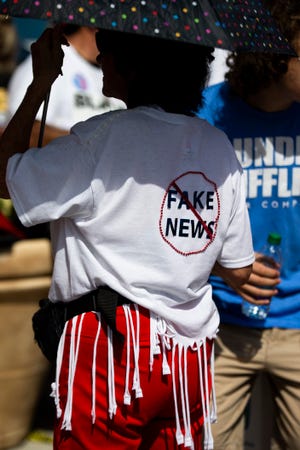At a rally for President Donald Trump in 2018 in Estero, Florida.