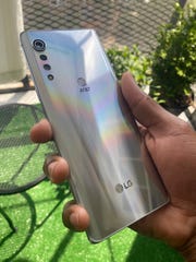 The LG Velvet has a glossy back that's pleasing to look at.