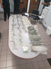 Menominee tribal police seized several pounds of marijuana and more than $35,000 during a traffic stop early Sunday, July 26, 2020, on the reservation.