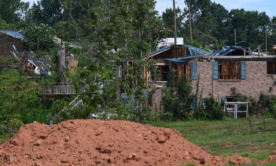 A home on Oxford Street in Seneca is unrepaired Tuesday, July 28, 2020. It was almost four months ago when an EF3 tornado ripped through Seneca the morning after Easter. 