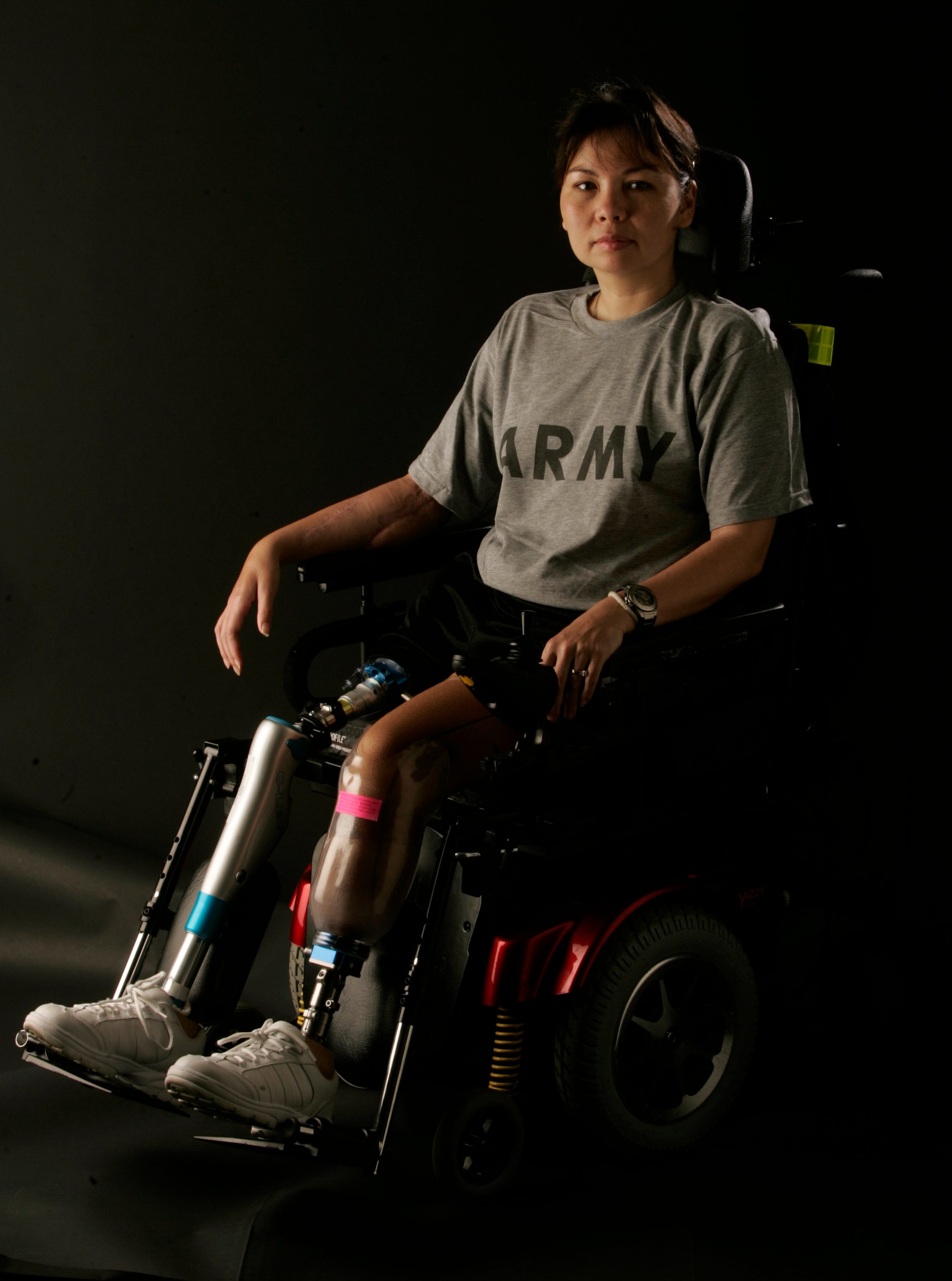 Tammy Duckworth was a Black Hawk helicopter pilot during the Iraq War when she was shot down by a rocket-propelled grenade. She lost both legs, and her right arm was severely wounded.