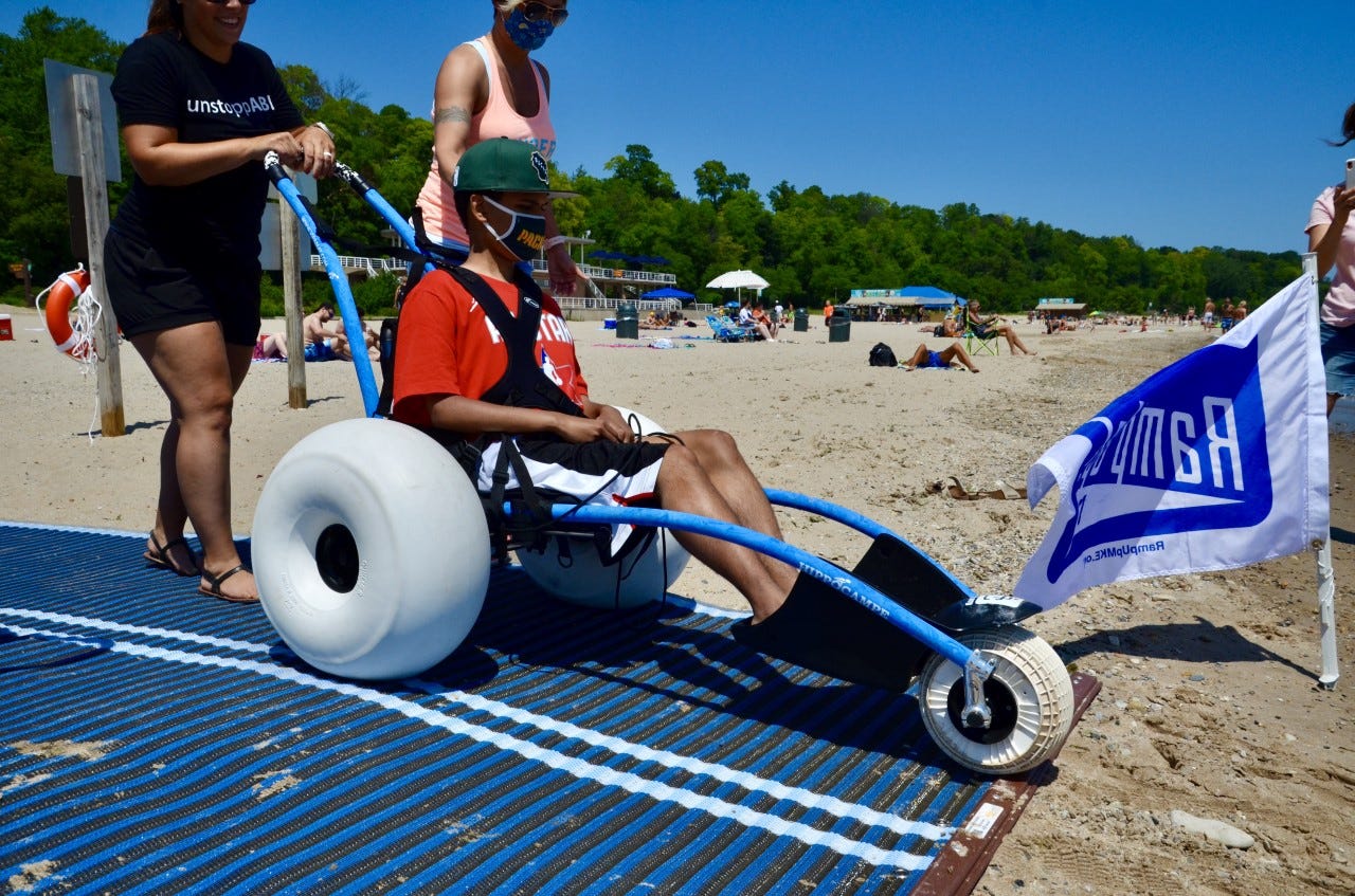 Milwaukee Bradford Beach accessibility increases with ramp, wheelchair