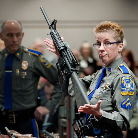 In this Jan. 28, 2013, file photo, firearms traini