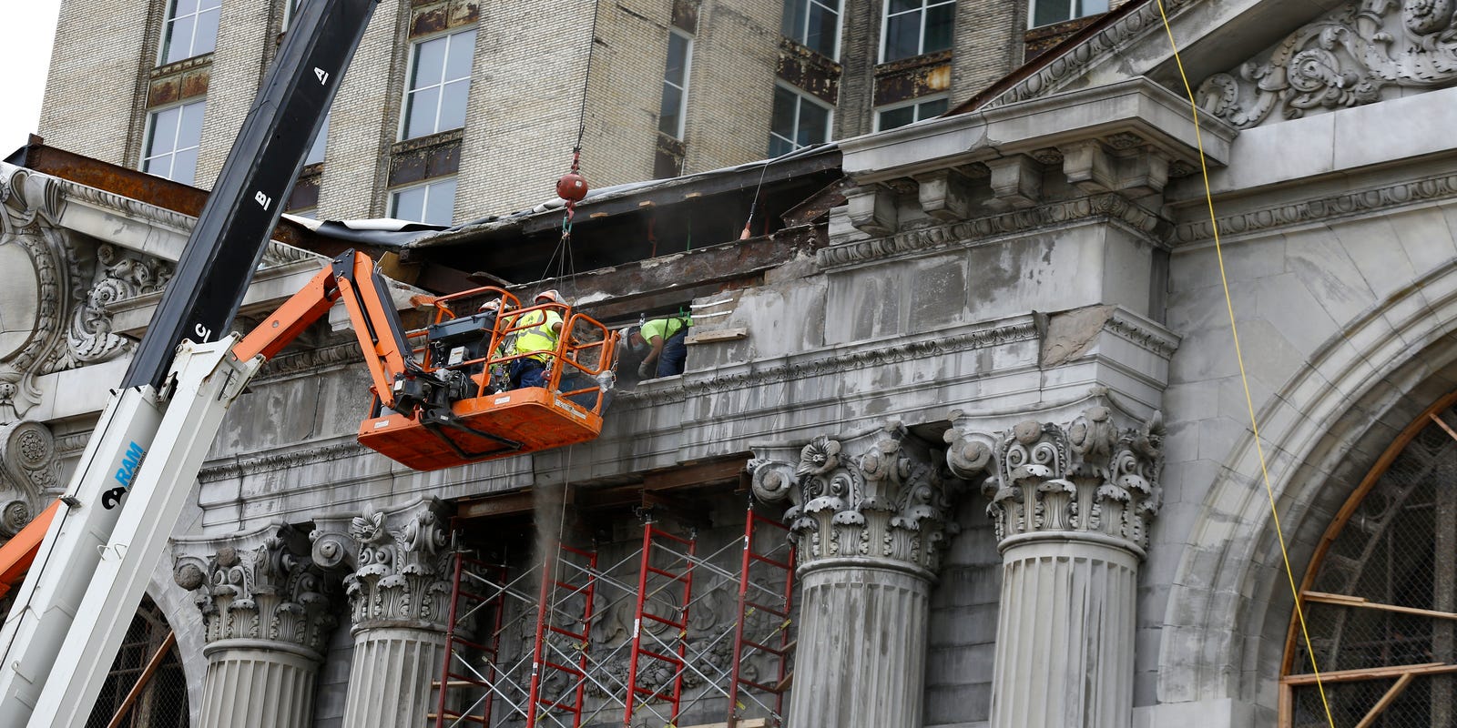Detroit Train Station Ford Continues Renovation Despite Coronavirus