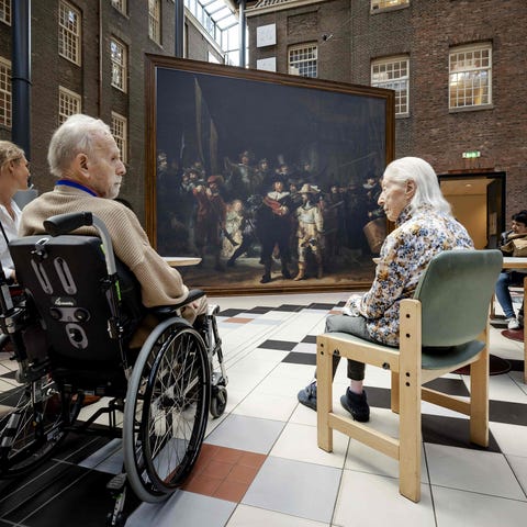 Residents of the Dr. Sarphati House nursing home i