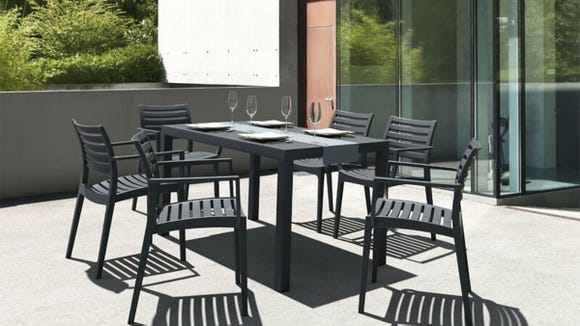 This dining set is a must-have for outdoor meals.