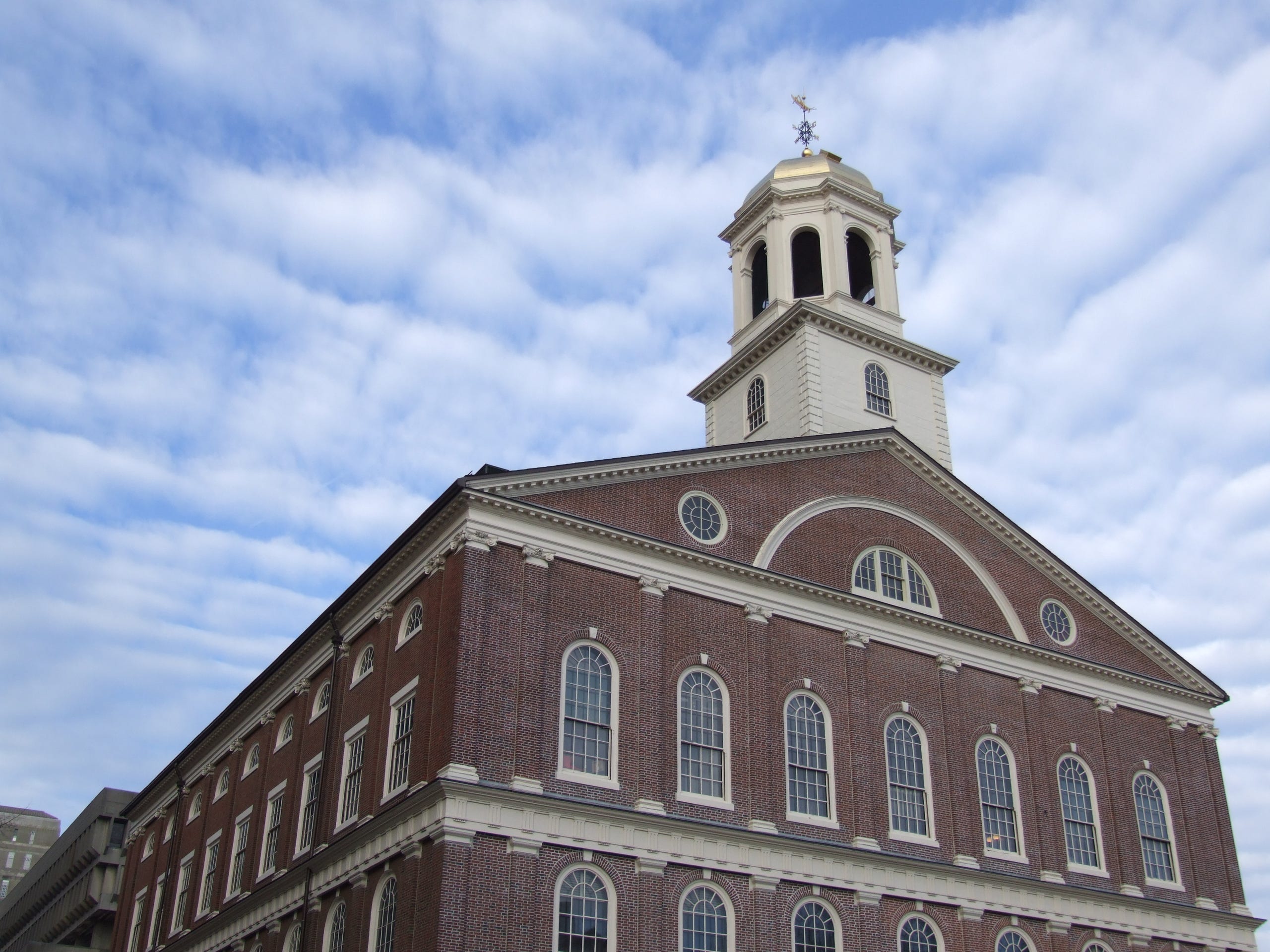 <strong>Faneuil Hall</strong> &bull; Boston &bull; The site of historic meetings, speeches and debates for 275 years.
