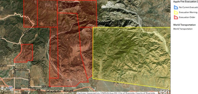 Apple Fire Evacuation Orders Lifted In Parts Of Riverside County