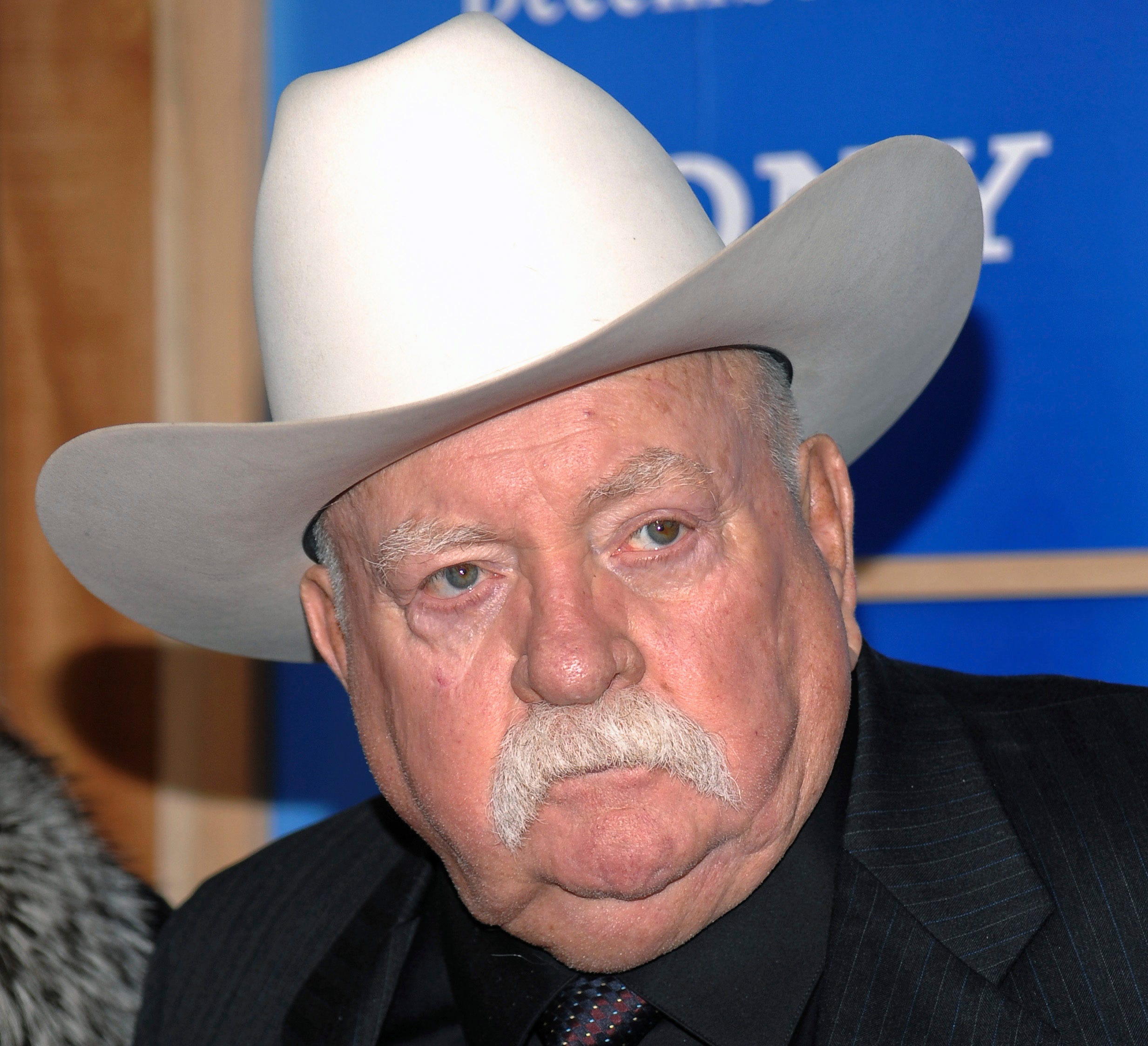 In this Monday, Dec. 14, 2009 file photo, Actor Wilford Brimley attends the premiere of 'Did You Hear About The Morgans' at the Ziegfeld Theater in New York. Wilford Brimley, who worked his way up from stunt performer to star of film such as “Cocoon” and “The Natural,” has died. He was 85. Brimley’s manager Lynda Bensky said the actor died Saturday morning, Aug. 1, 2020 in a Utah hospital.