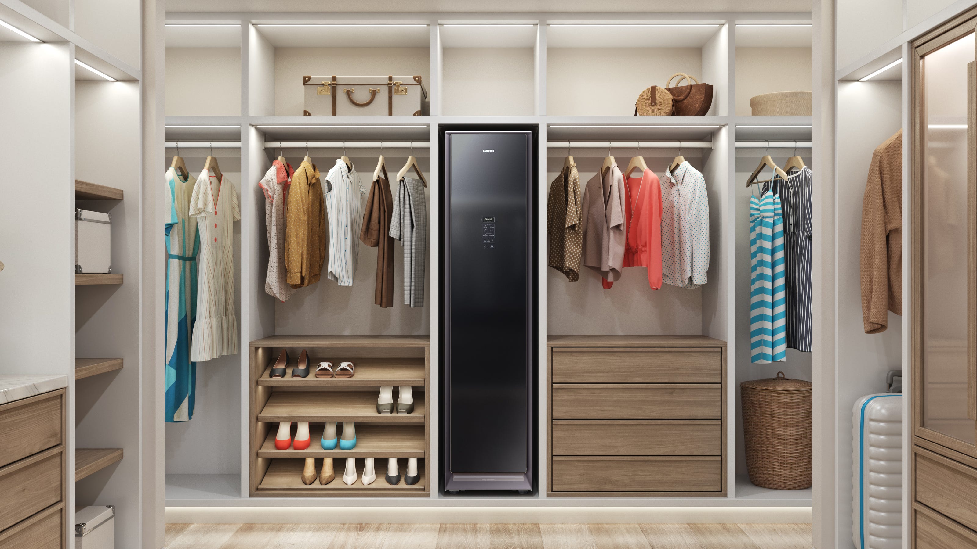 Samsung's AirDresser is a smart closet that steams, disinfects clothes