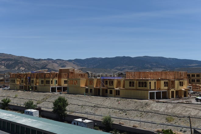 An apartment complex is under construction in south Reno on July 2019.