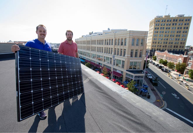 Solar Landscape, an Asbury Park-based company that has been designing, building, installing, and maintaining solar PV systems since 2012. Shaun Keegan, Founder, CEO, and Cory Gross, Founder, COO with a solar panel on the rooftop of their location on Cookman Ave.
Asbury Park, NJ
Thursday, August 06, 2020
