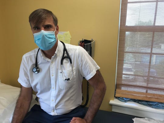 Dr. Michael Johnson, managing partner of Evergreen Family Health in Williston, as seen on Aug. 5, 2020. Johnson said the practice is under extreme financial pressure because of the coronavirus pandemic and changes to the way OneCare pays primary care doctors.