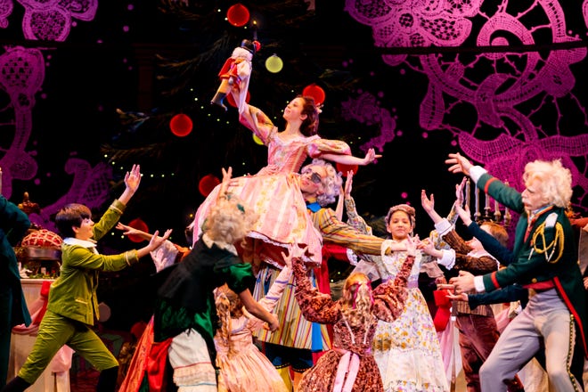 One of the many festive moments in the Act 1 party scene of the Cincinnati Ballet’s 2019 production of “The Nutcracker."
