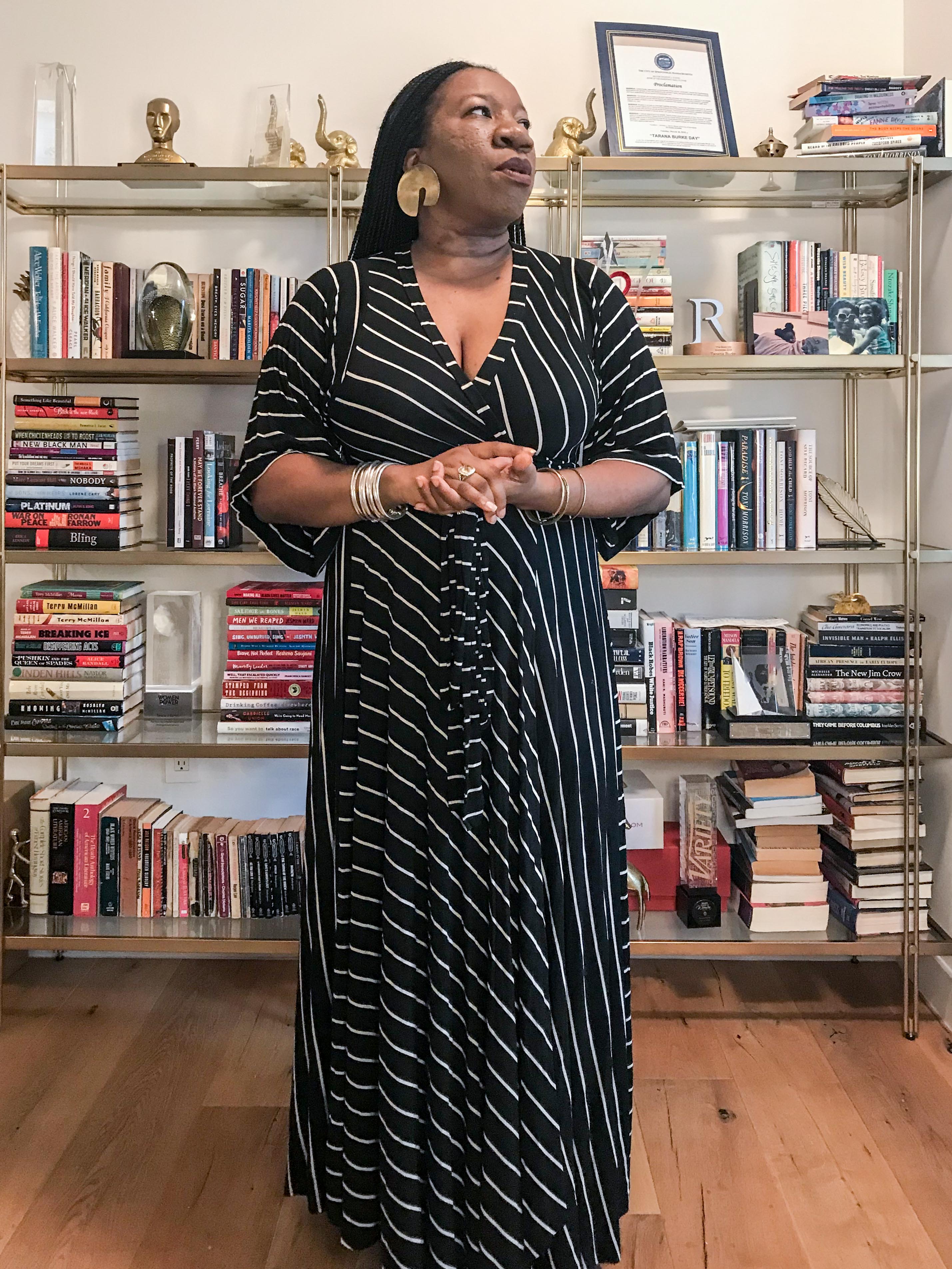 Tarana Burke says her journey is ongoing. Kaia Burke, 22, took this picture of her mother at home in Harlem, N.Y., under the direction of USA TODAY photographer Hannah Gaber.