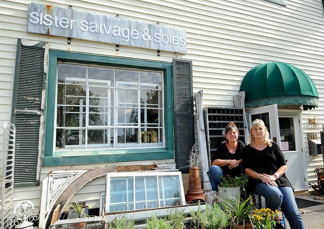 Sisters Kimberly Robinson and Kelly Nash opened Sister Salvage & Soles on May 2019 on South Main Street in Granville. The store sells a unique combination of shoes and antiques as well as other vintage items.