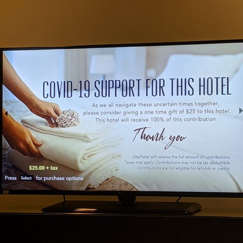 Hotels are not hosting as many guests during the c