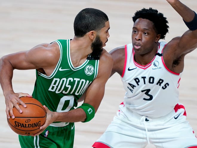 Celtics know rout of Raptors means 'nothing' in big picture