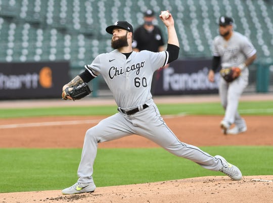 White Sox pitcher Dennis Keuchel allowed three runs on six hits in six innings in Monday's loss to the Tigers.