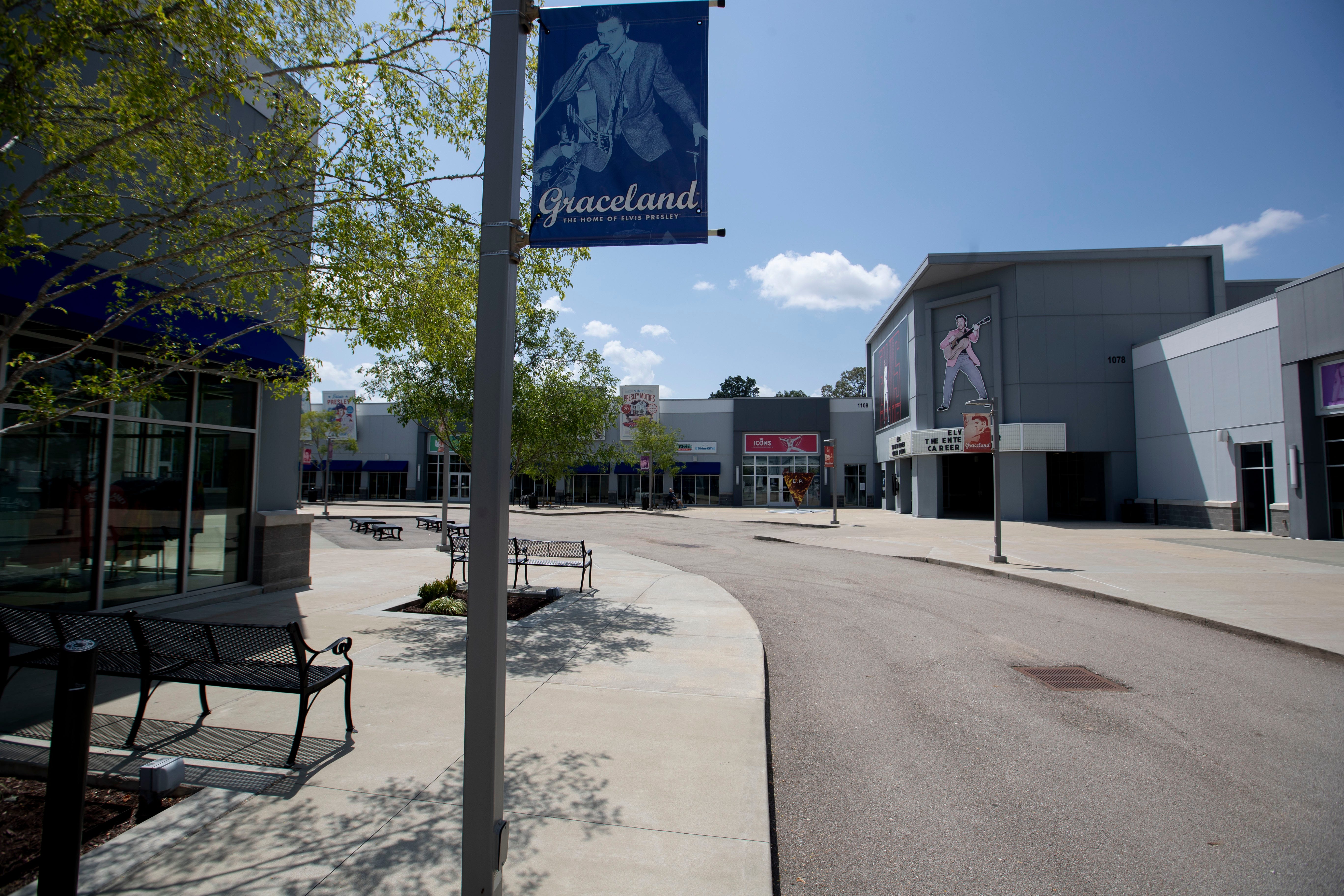Elvis Presley’s Memphis, pictured on Aug. 11, 2020, opened in 2017 and features restaurants, shops and museums located across the street from Graceland.