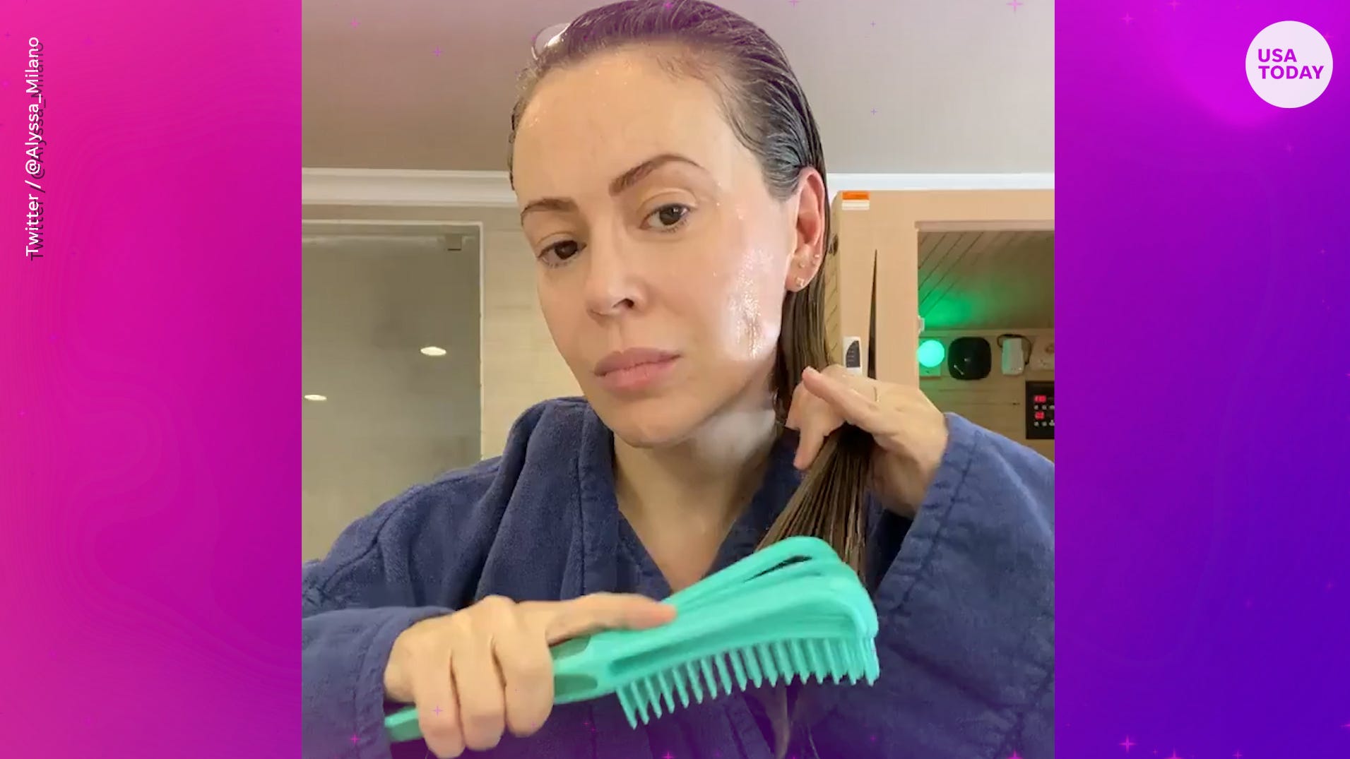Alyssa Milano believes she's losing her hair due to COVID-19