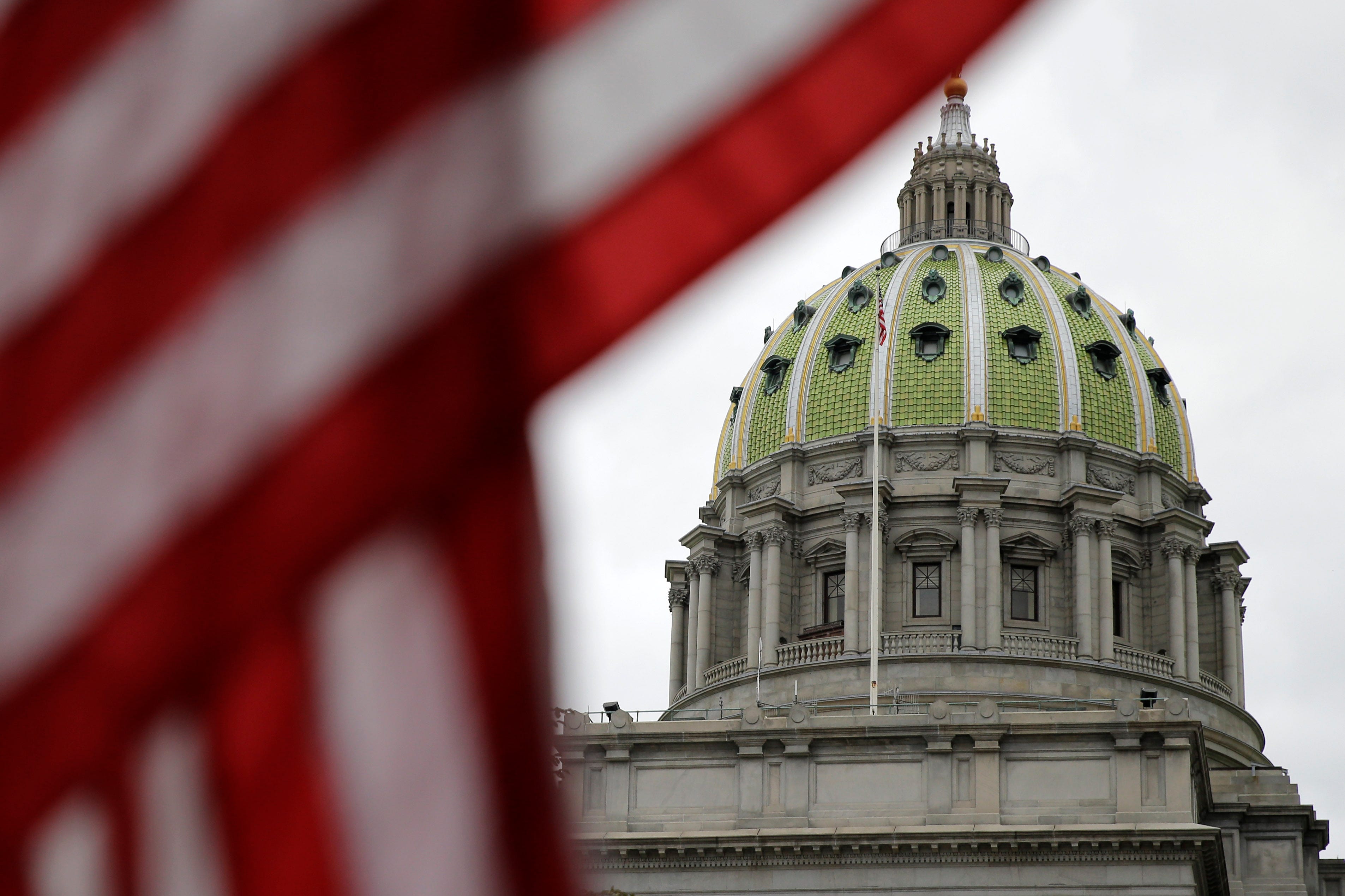 The Pennsylvania Capitol building in Harrisburg, Pa.