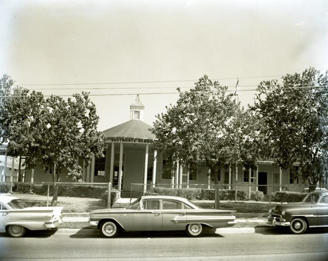 Southgate Elementary School, seen in October 1962, was located on North 19th Street in Corpus Christi. The school closed in 1975 and is now the site of Wilmot Park.