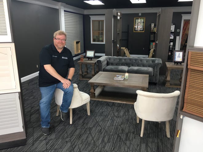 Clarksville franchise owner David Shelton is proud of the new showroom and customer area of Made in the Shade Blinds & More.