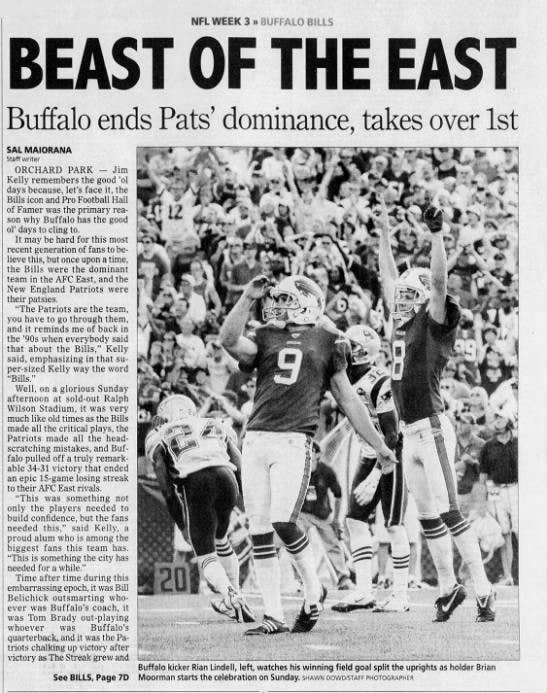 Byttehandel Konfrontere Zoom ind Ryan Fitzpatrick Buffalo Bills rally beats New England Patriots in 2011