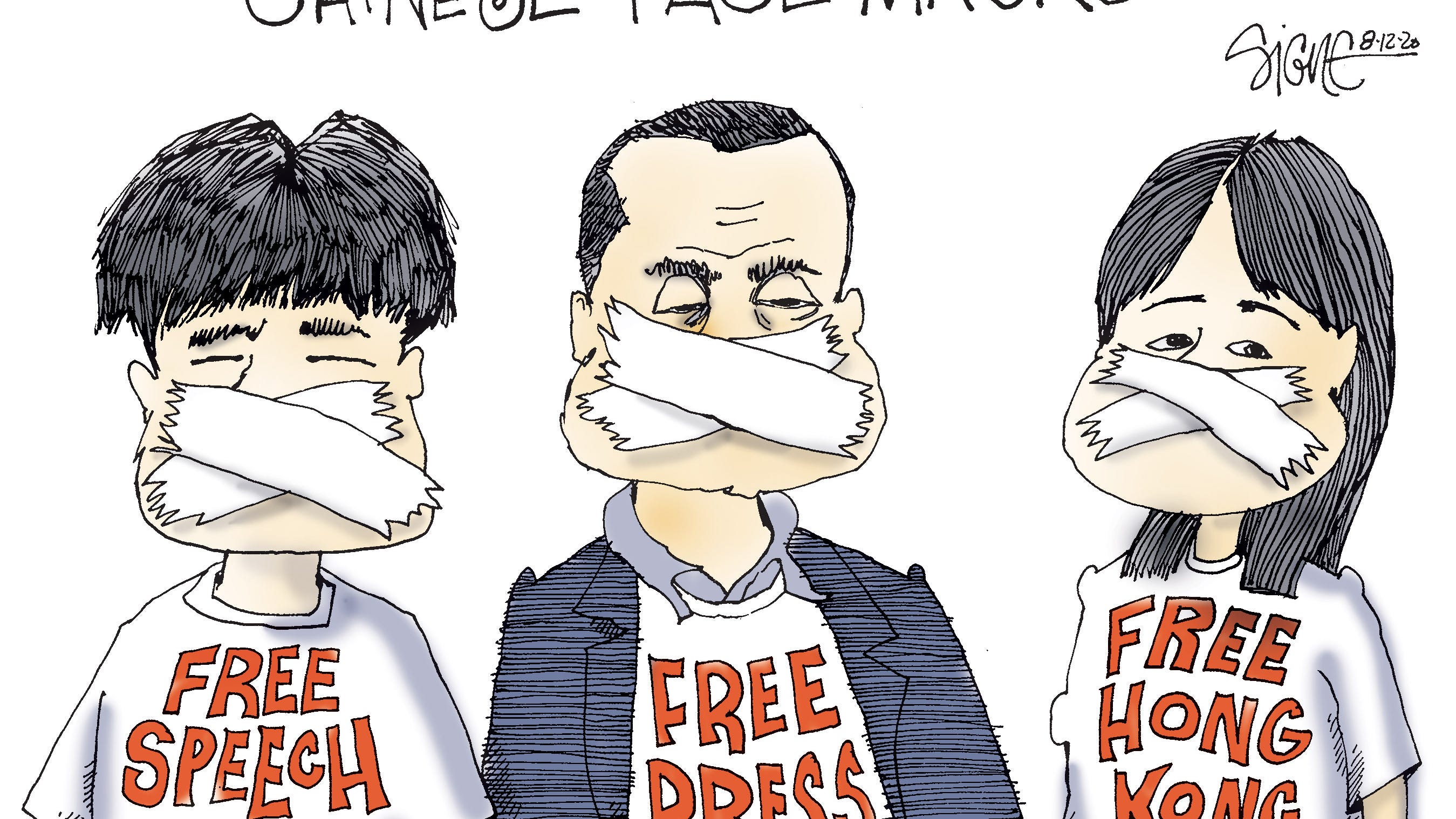 Editorial Cartoon Thursday censorship in China.